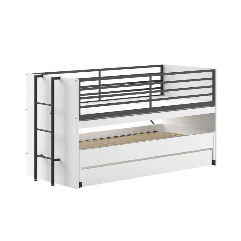 Lit Mi-Hauteur SAM (86) 90 X 200 cm Blanc