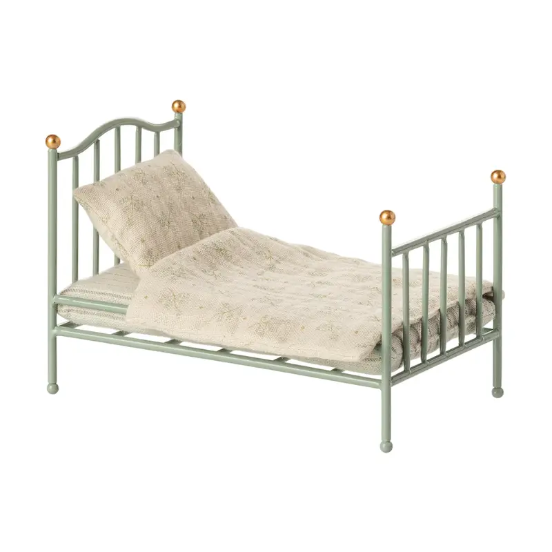 Lit simple vintage pour souris - Menthe - Maileg-11-5139-00