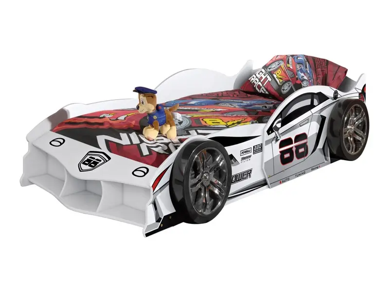 Lit Voiture Max 90 X 200cm Blanc