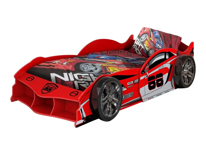 Lit Voiture Max 90 X 200cm Rouge