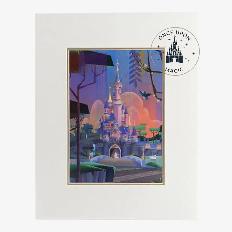 Lithographie Château de la Belle au Bois Dormant — Disneyland Paris