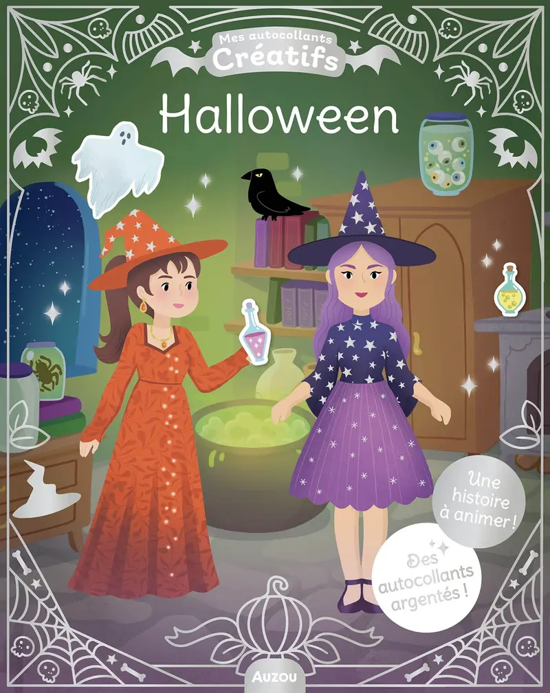 Livre avec 500 autocollants créatifs halloween- AUZOU