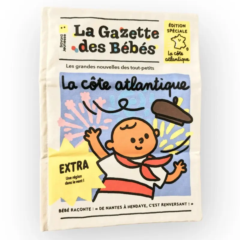 Livre bébé tissu bruissant côte atlantique – livre sensoriel