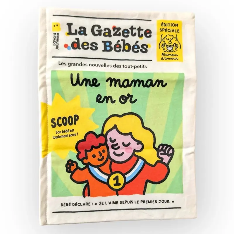 Livre bébé tissu maman – livre sensoriel naissance