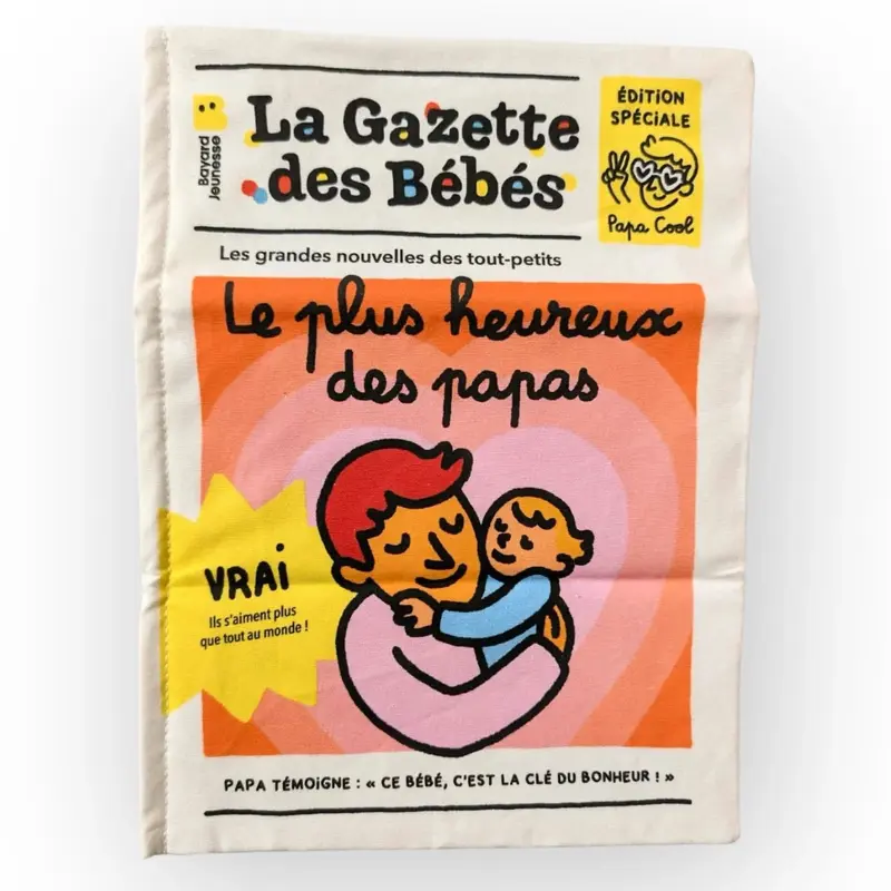 Livre bébé tissu papa – livre sensoriel naissance