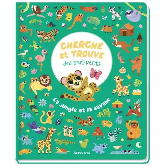 Livre cherche et trouve des tout-petits- la jungle et la savane- AUZOU