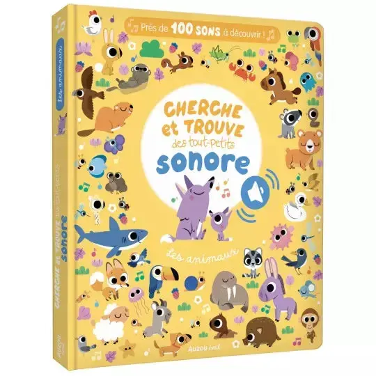 Livre cherche et trouve des tout-petits sonore-les animaux- AUZOU