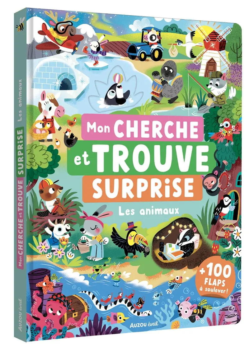 Livre cherche et trouve surprise les animaux les animaux- AUZOU