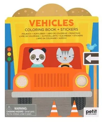 Livre de coloriage et stickers véhicules - DAM