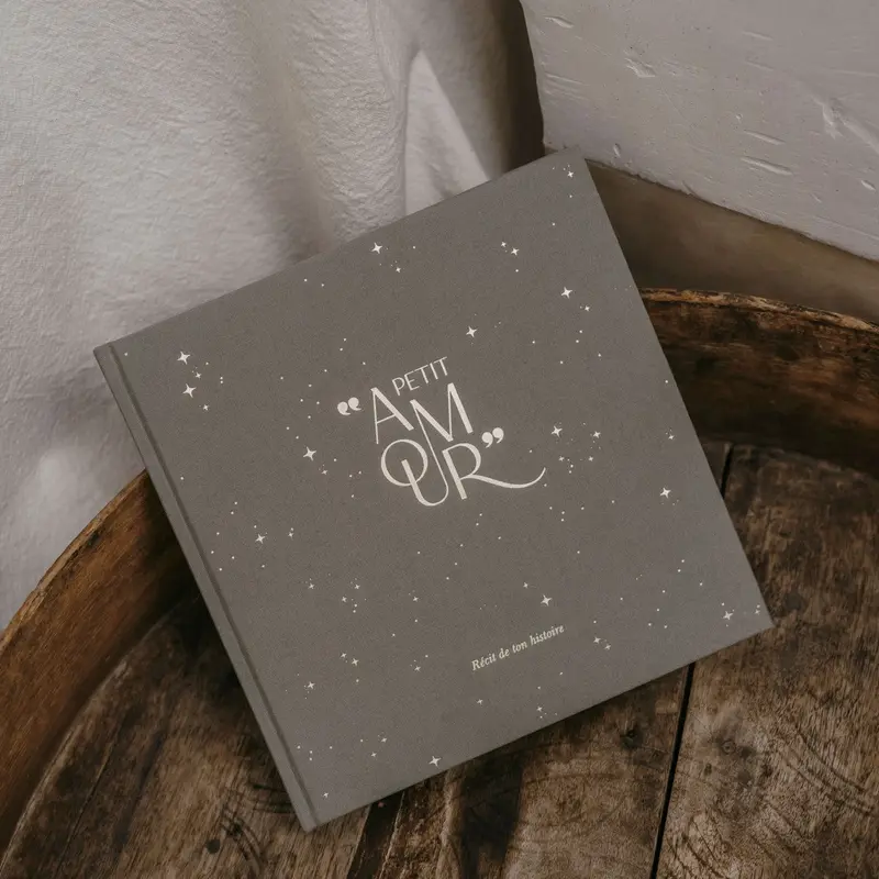 Livre de naissance - Beige - Petit amour Sauge