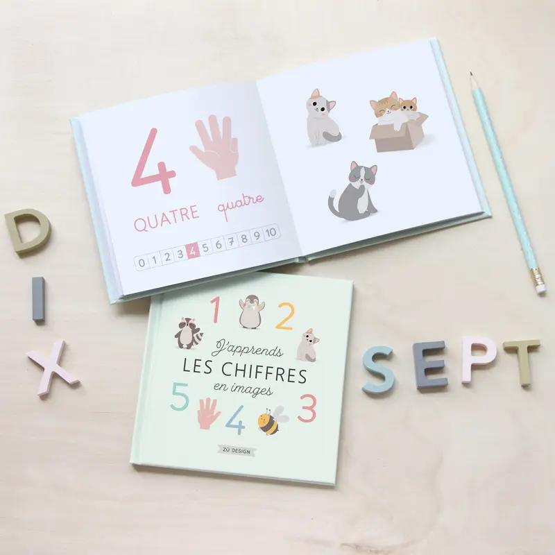 Livre j'apprends les chiffres en images