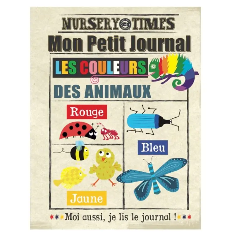 Livre "Mon journal en tissus les couleurs des animaux ?"