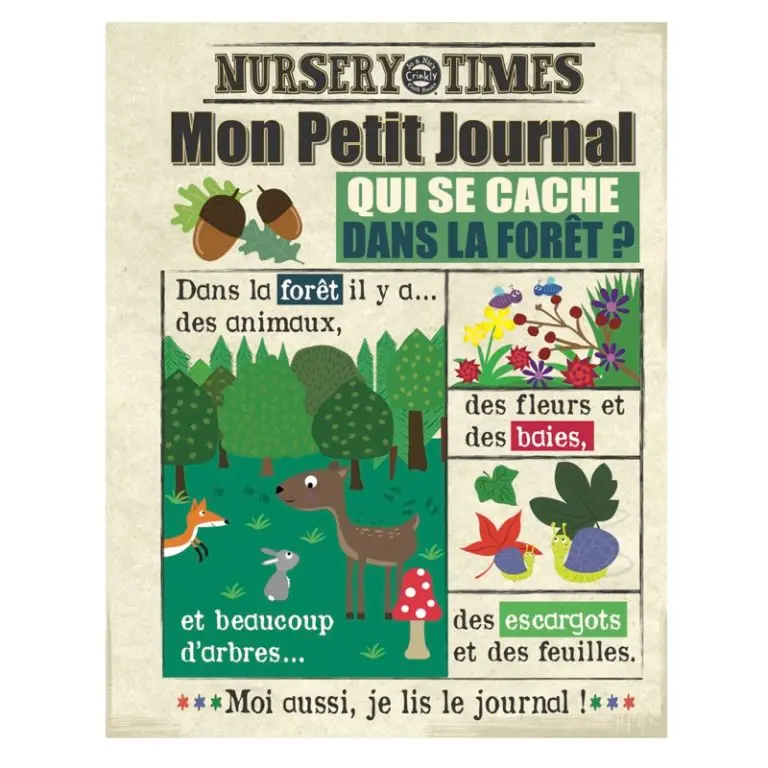Livre "Mon journal en tissus que se cache dans la forêt ?"