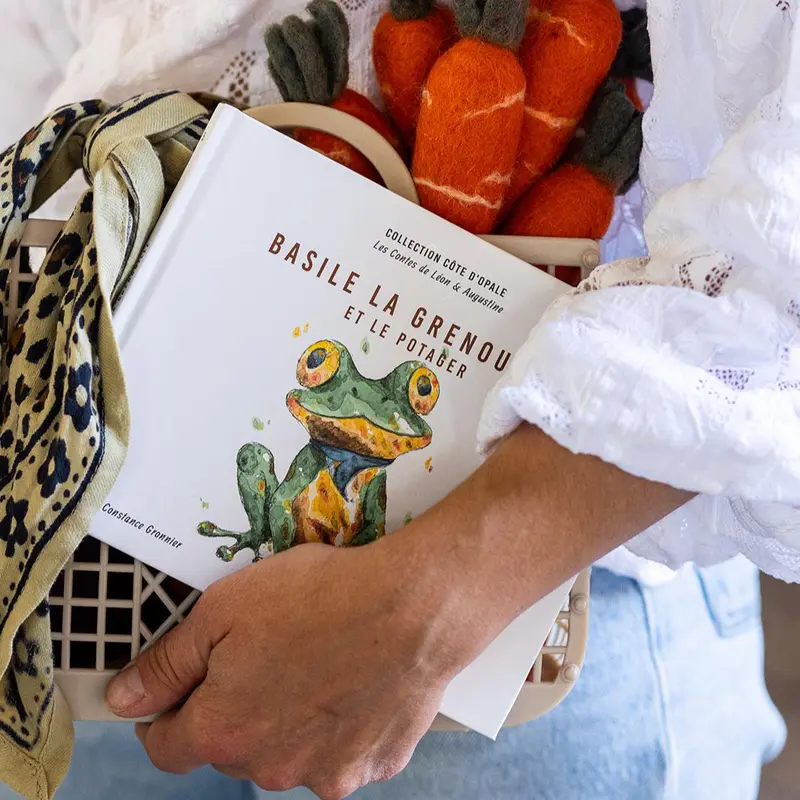 Livre Tome 5 "Basile, la grenouille et le potager" - Les contes de Léon & Augustine