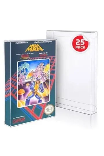 Lot 25 Boîtes Protection PET Premium 0.35mm EVORETRO pour Jeux NES