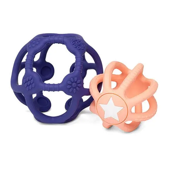 LOT DE 2 BALLES SENSORIELLES BLUE ET PINK - LITTLE L