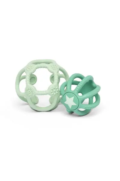 LOT DE 2 BALLES SENSORIELLES VERT - LITTLE L