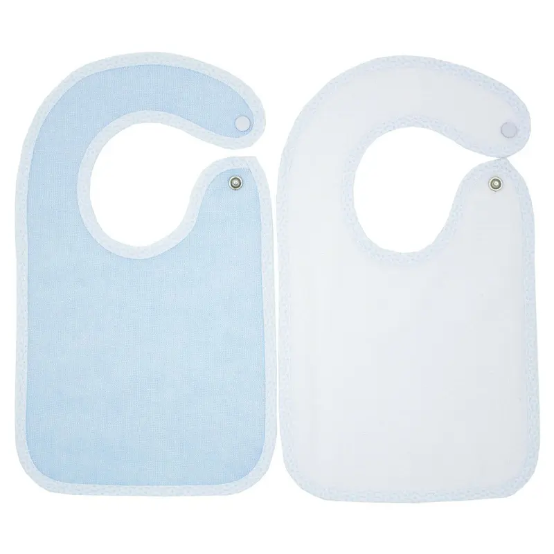 Lot de 2 bavoirs naissance plastifiés Bleu