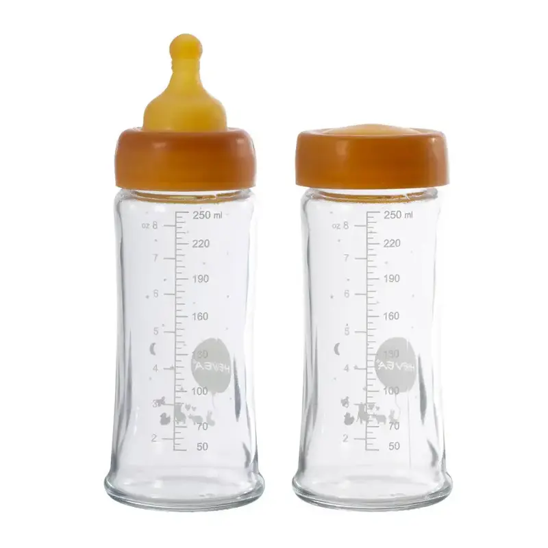 Lot de 2 biberons sans plastique HEVEA - 250ml