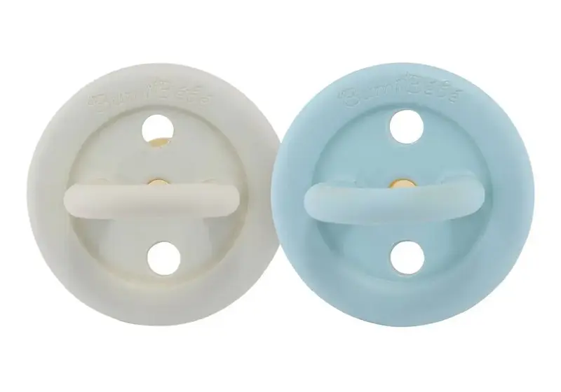 Lot de 2 tétines en caoutchouc Bumi Hevea - Denim et Sage 0/3 mois
