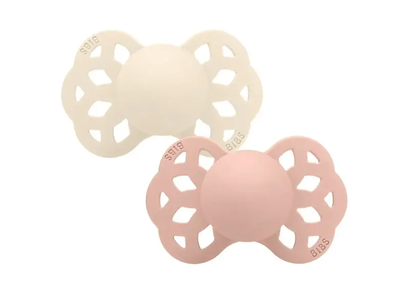 Lot de 2 tétines Infinity anatomique Bibs - Blush/ivoire