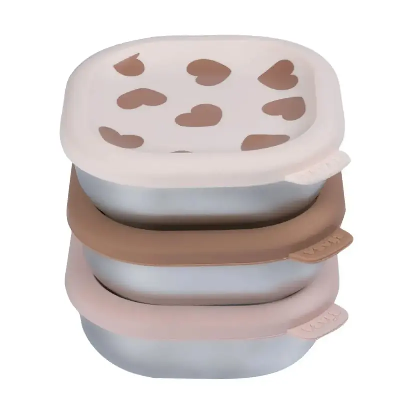 Lot de 3 boîtes repas inox 250ml Béaba - Big Love