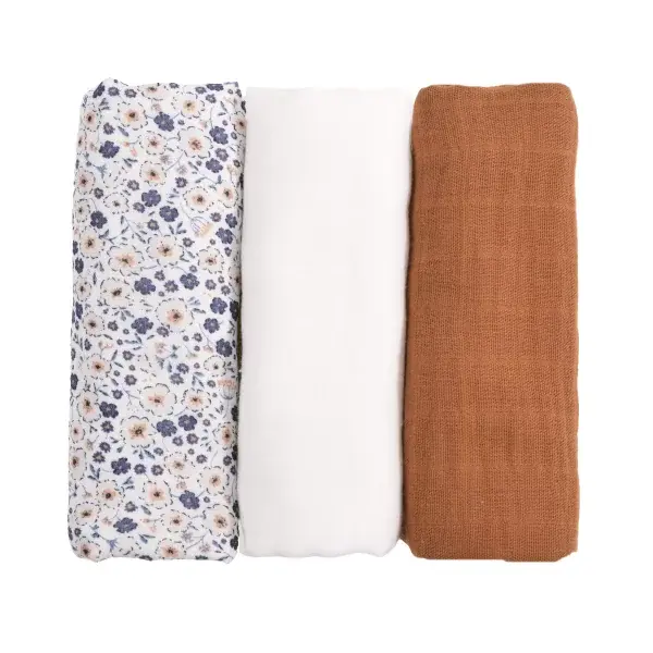 Lot de 3 langes coton bio Billie