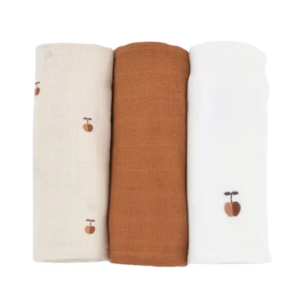Lot de 3 langes coton bio Pom Pouce