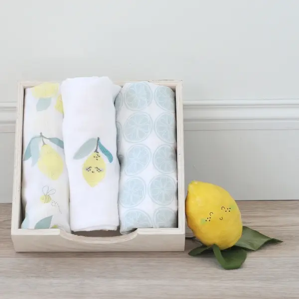 Lot de 3 langes Limonade en coton bio