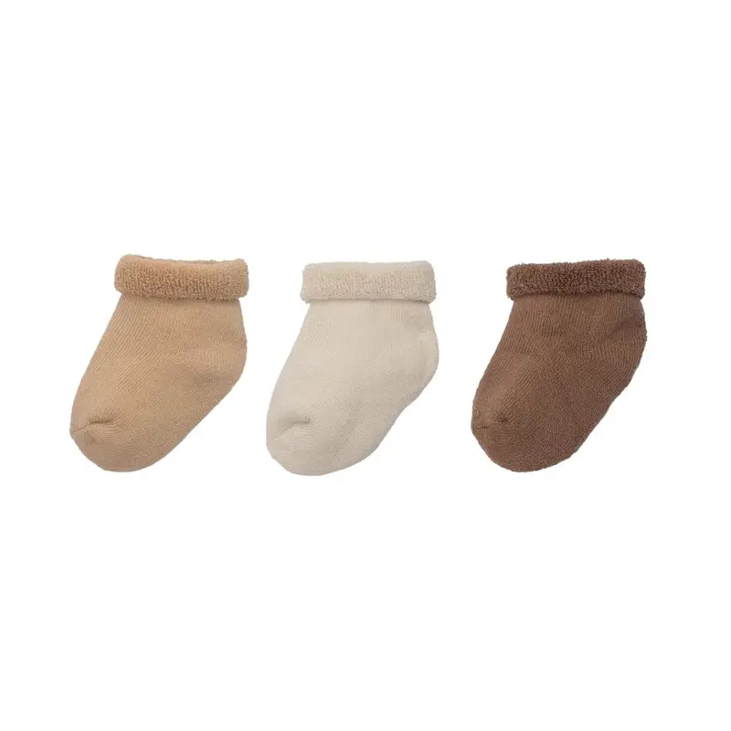 Lot de 3 paires de chaussettes bébé – 0/6 mois marron beige latté