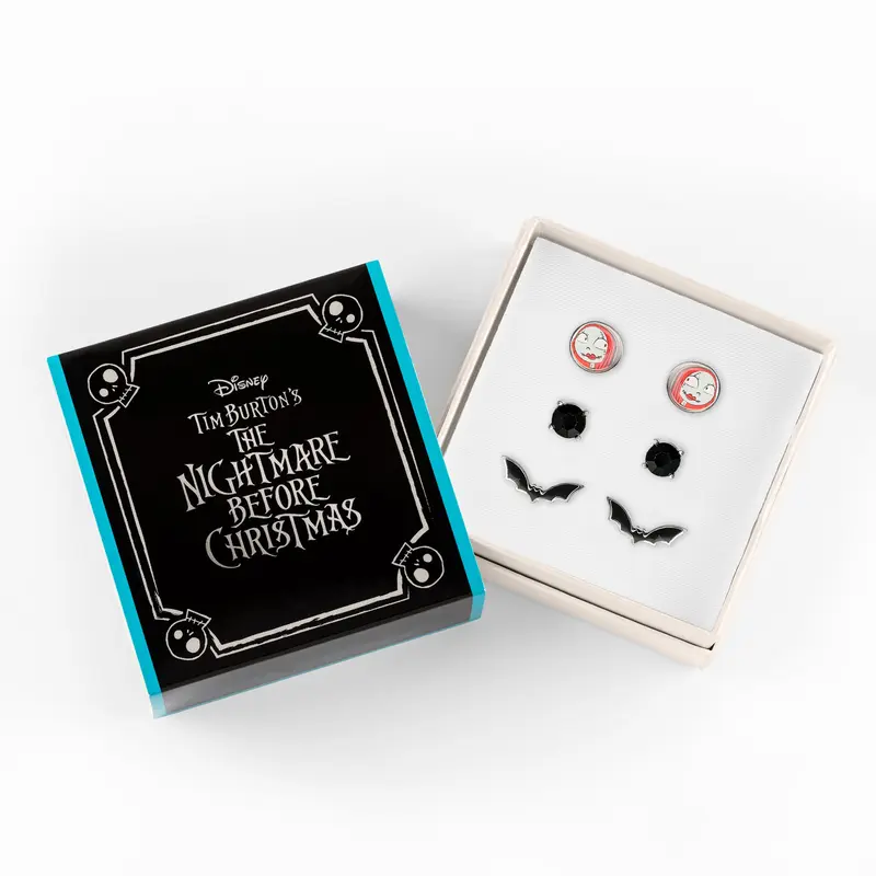 Lot de 3 paires de clous d’oreilles Sally – L’Étrange Noël de Monsieur Jack