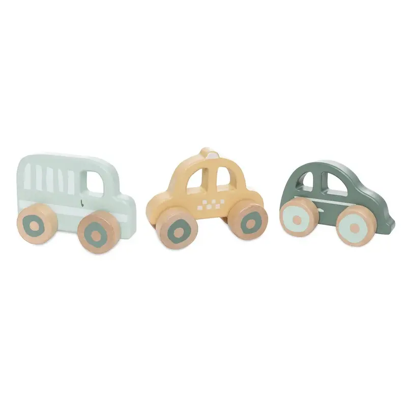 Lot de 3 voitures en bois - On the Go - Jollein