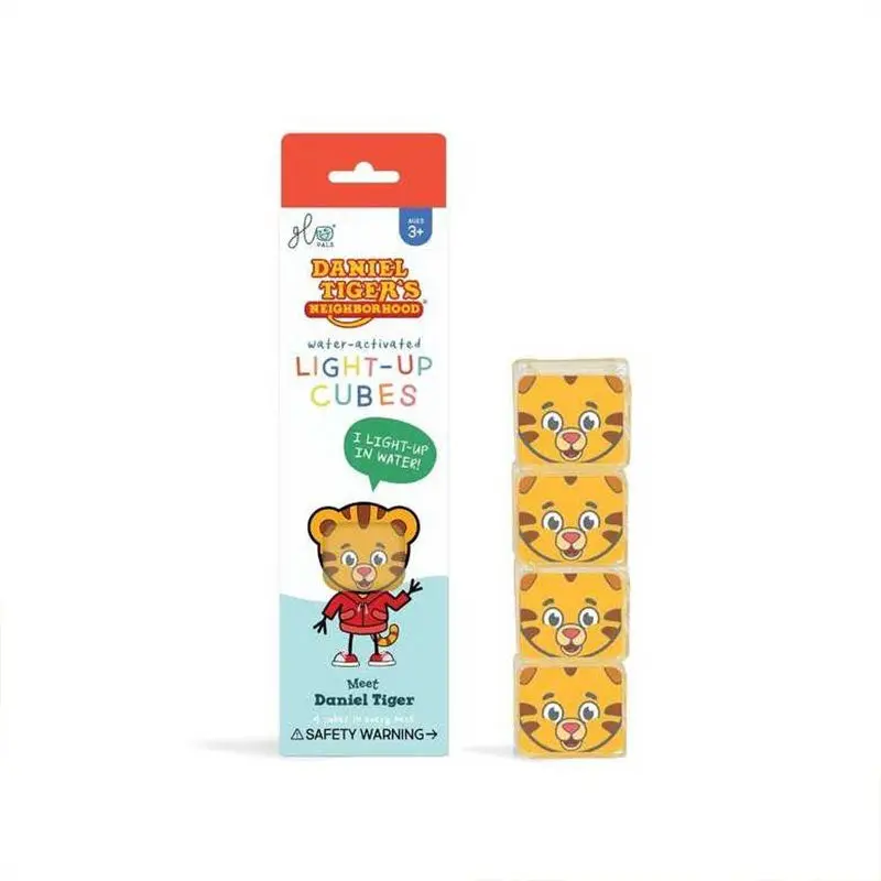 Lot de 4 cubes sensoriels lumineux pour le bain Glo Pals - Daniel