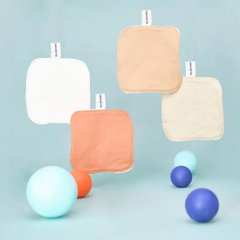 Lot de 4 maxi lingettes démaquillantes lavables et zéro déchet