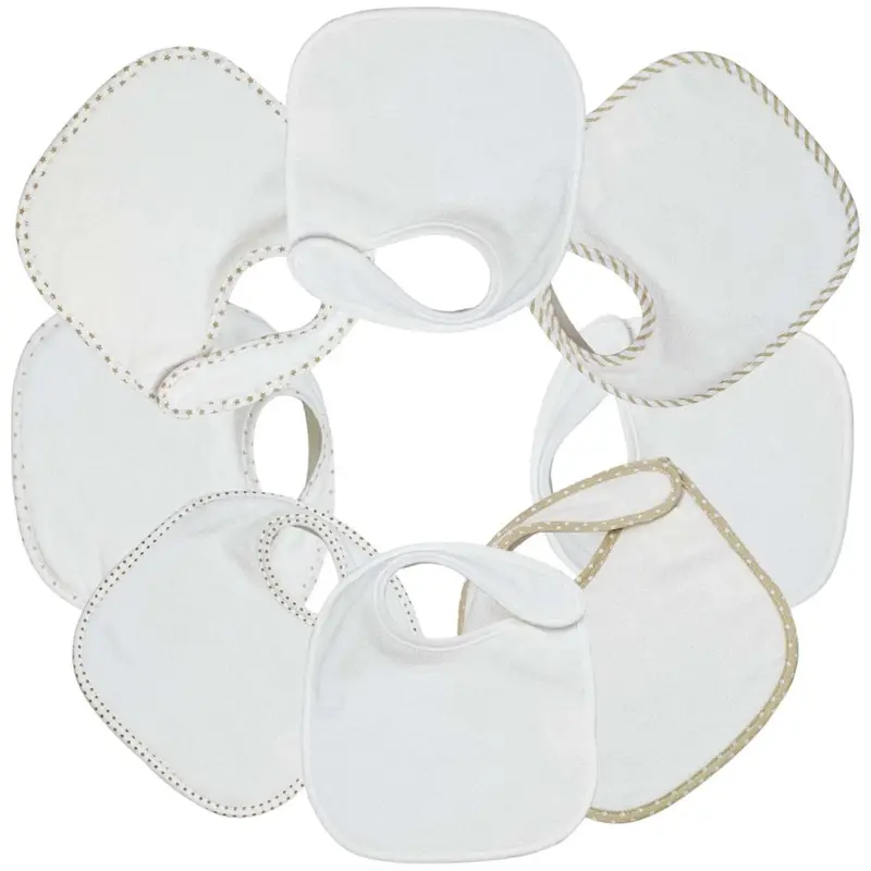 Lot de 7 bavoirs – Essentiels beige