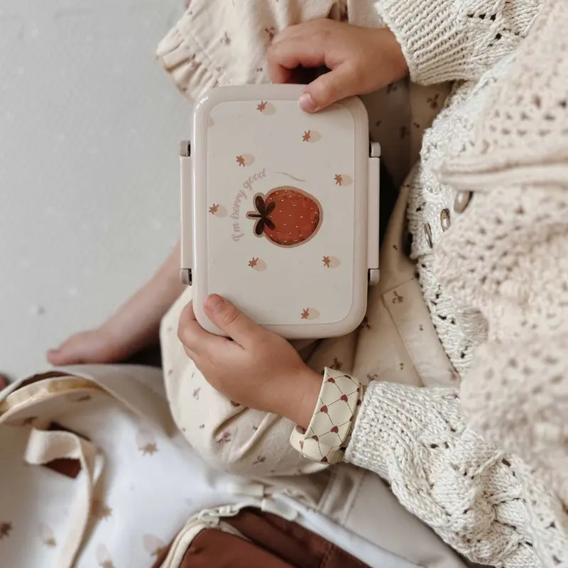 Lunch Box – Boîte Repas en Plastique Recyclé 🌿- Fraise