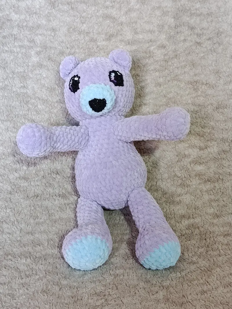Lune – Ourson câlin _ lilas & bleu clair