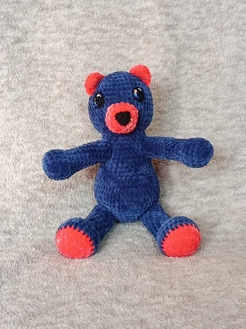 Lune – Ourson câlin _ navy et corail