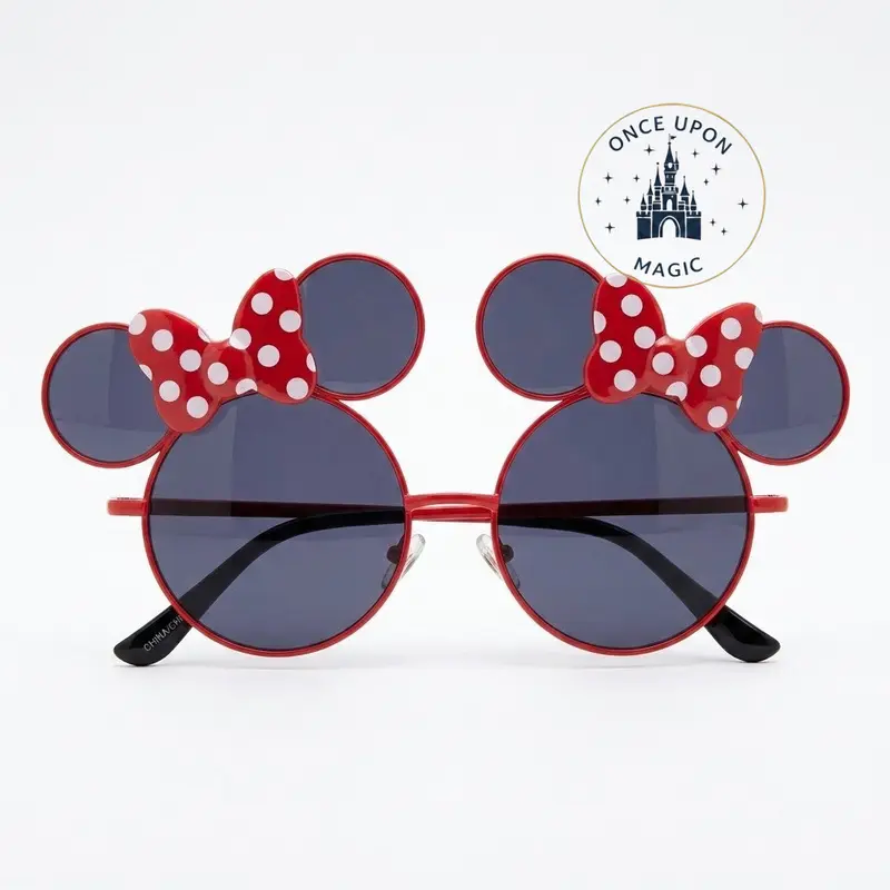 Lunettes de Soleil Rondes Minnie Mouse – Nœud Pois Disney