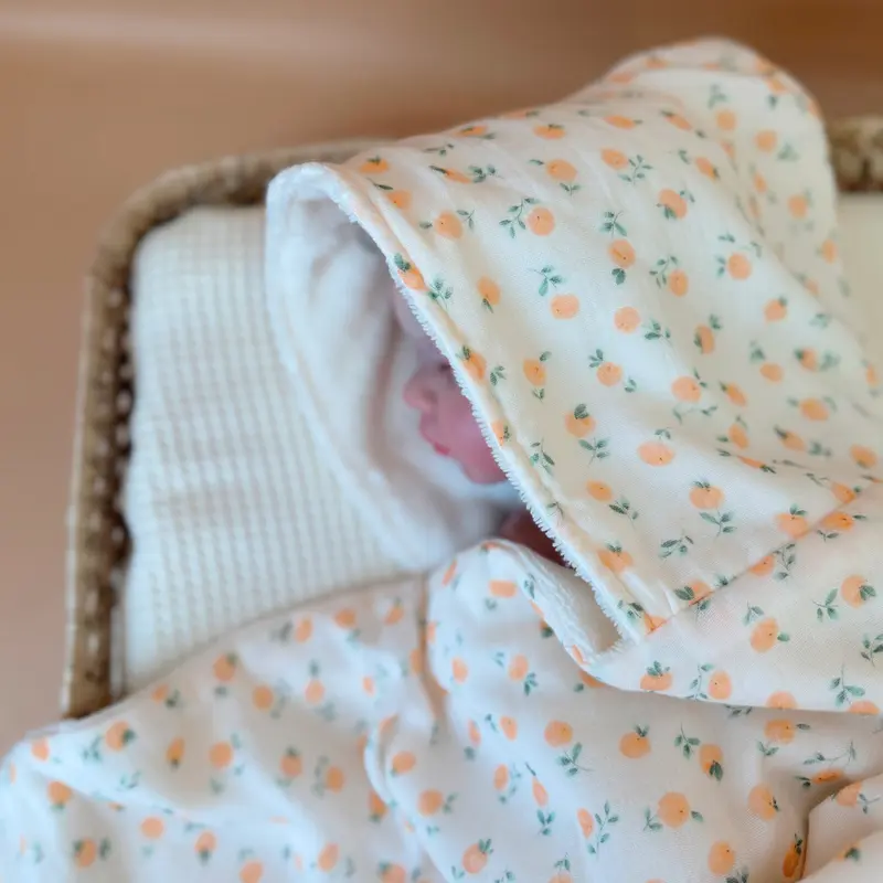 Ma grande cape de bain XXL personnalisée - Motif Abricot
