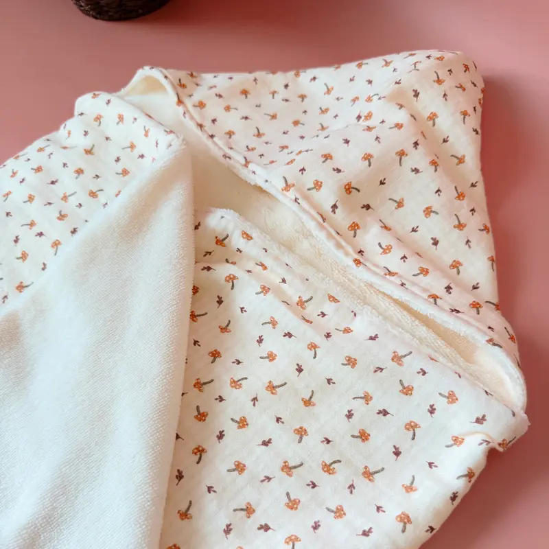 Ma grande cape de bain XXL personnalisée - Motif Champignons