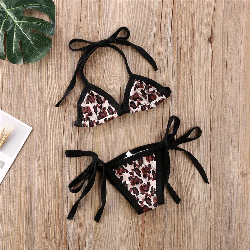 Maillot de bain bébé fille imprimé léopard - bikini 0-24 mois