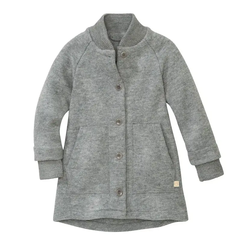 Manteau pour enfants en laine bouillie Disana - Gris