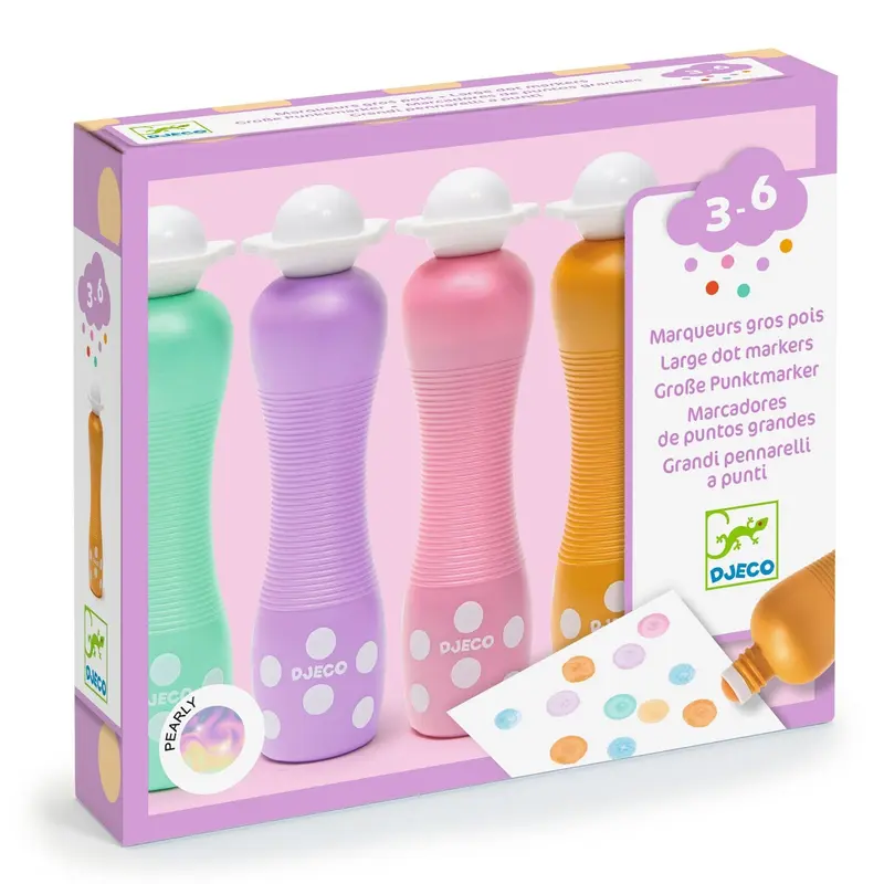 Marqueurs gros pois Pearly - DJECO