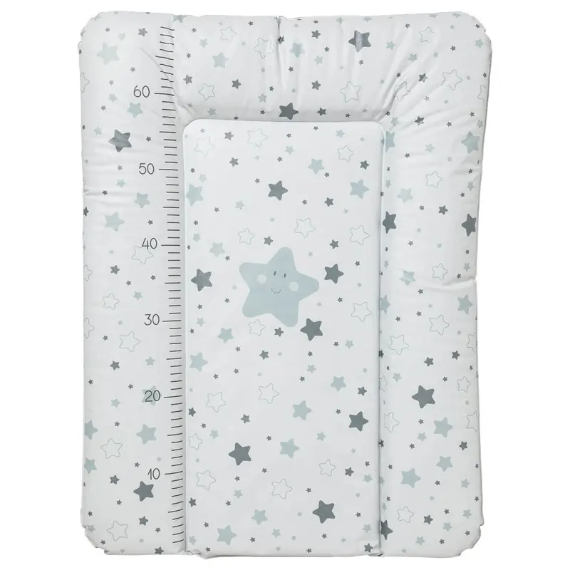 Matelas à langer bébé Confort Toise Étoiles grises - Matelas à langer pour bébé 50x70 cm