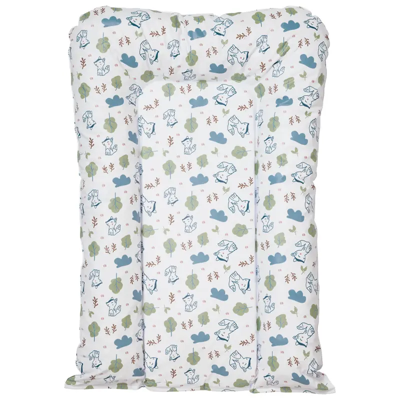 Matelas à langer bébé Flocons Greenland Renards - Matelas à langer pour bébé 50x70 cm