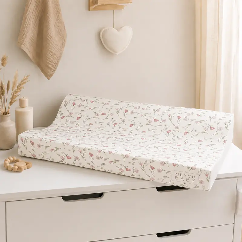 Matelas à langer fleuri 50 x 70 cm - Meyco Baby