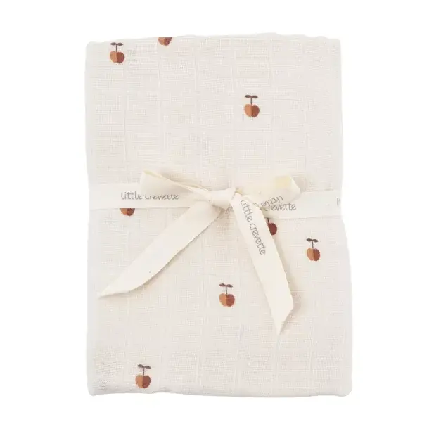 Maxi lange gaze de coton bio vichy Pom Pouce 120x120cm