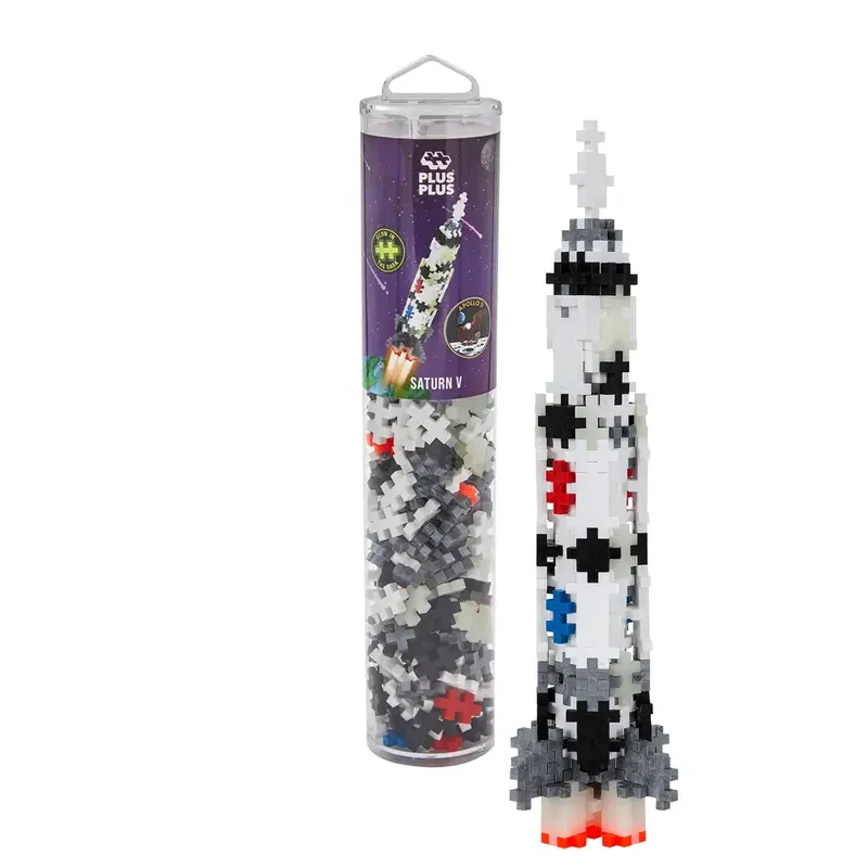 Méga tube Fusée Sturne V - 240 pièces - Plus-Plus