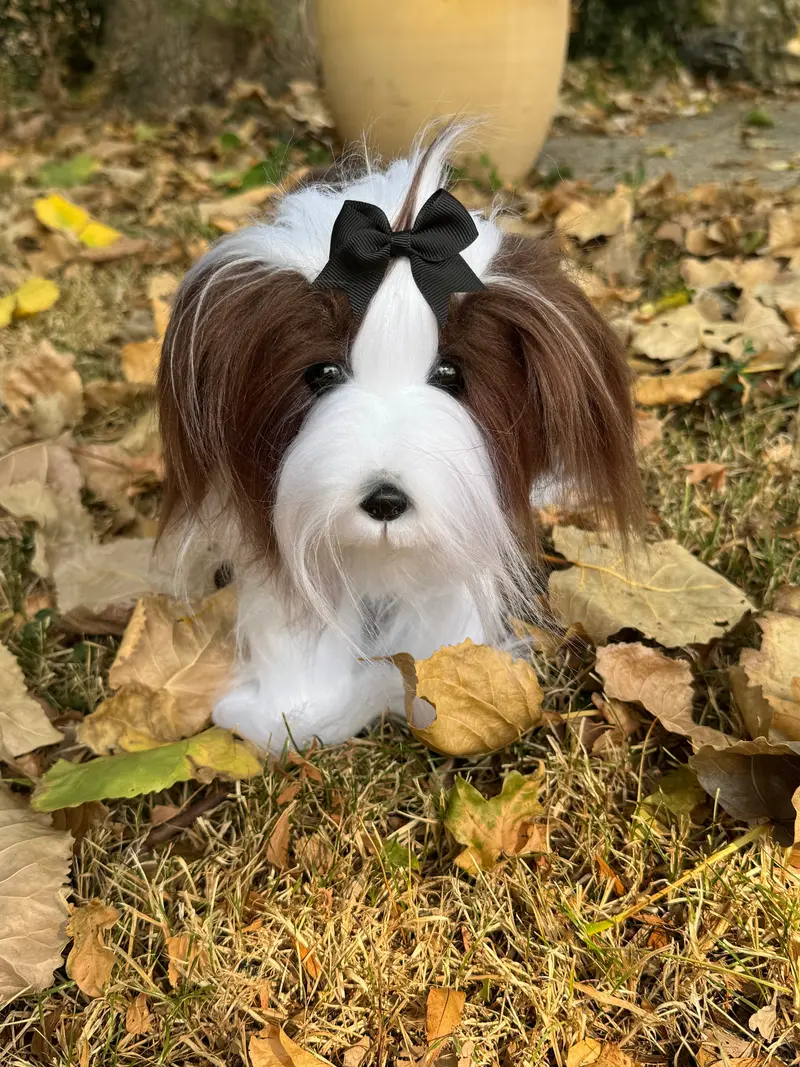 🖤 Melba – Chien réaliste Shih Tzu de collection (30 cm x 36 cm) 🖤